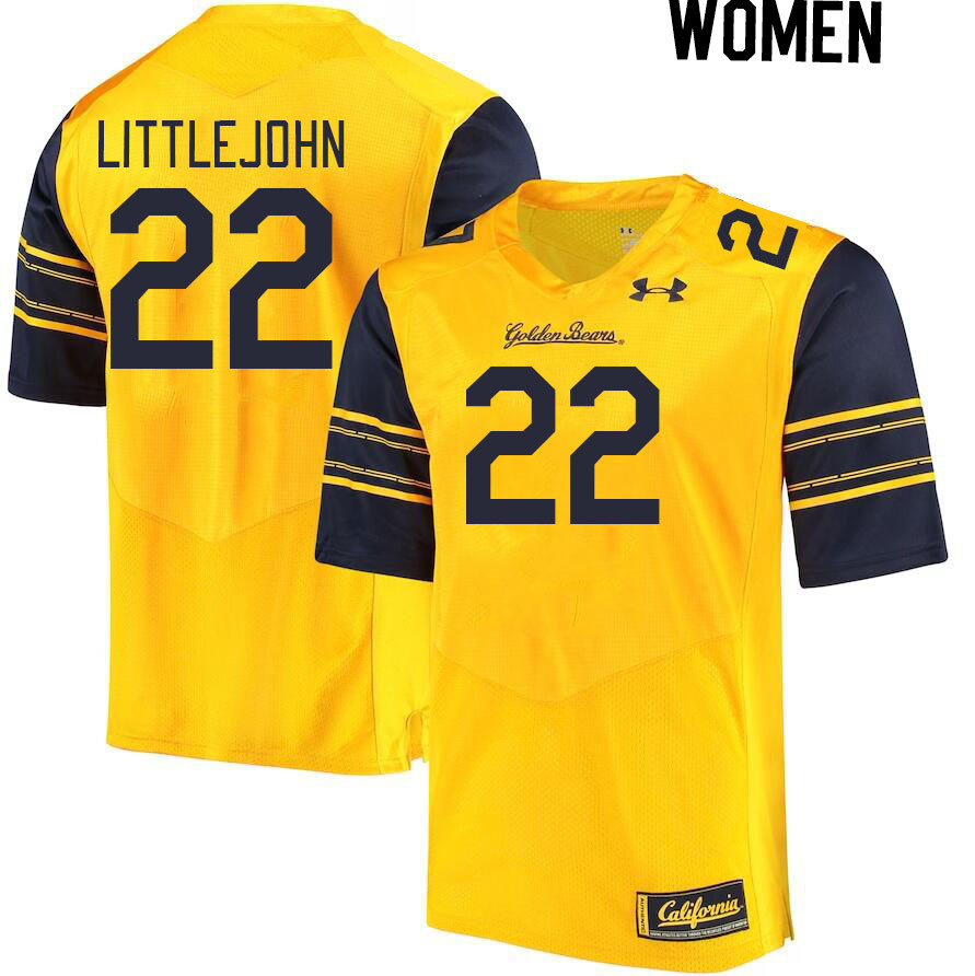 Women #22 Matthew Littlejohn California Golden Bears College Football Jerseys Stitched Sale-Gold